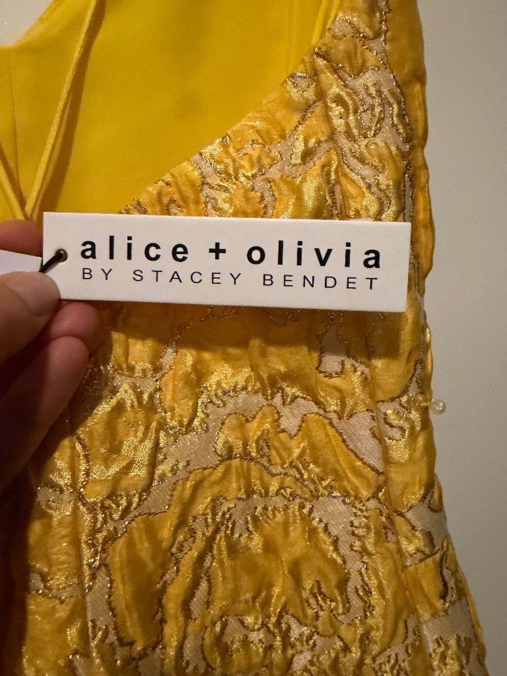 NWT Alice + Olivia Tayla Sunbeam Structured Mini Dress Size 0